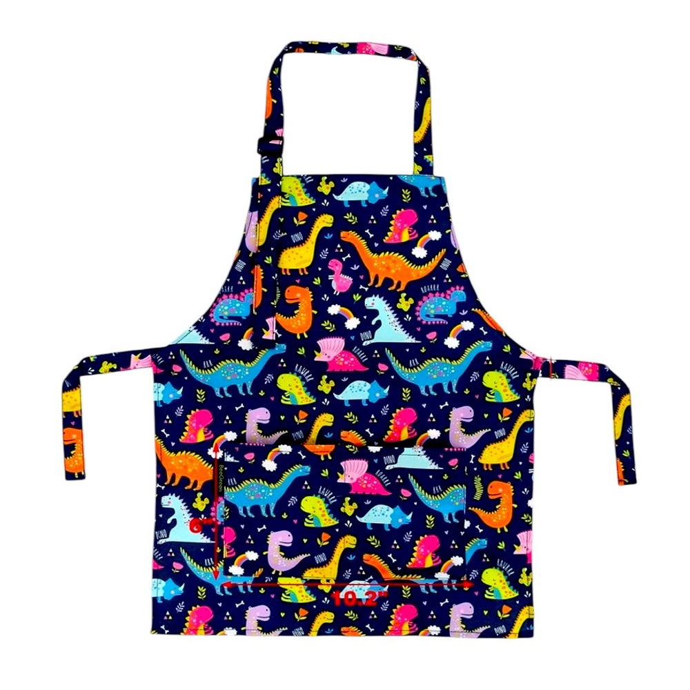 Dinosaur Apron 4-6 Years Pink Purple Teal Blue NWT